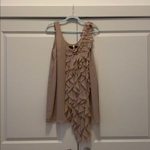 H&M chiffon beige party shift dress